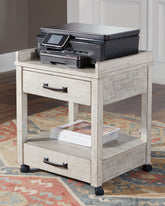 Warmstead Furniture - Ashley Furniture - Carynhurst Printer Stand - Printer Stand / Whitewash - H755-11